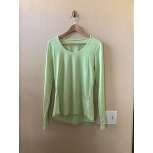 Athleta Women's Lime Green Long Sleeve Athletic Top Sz M